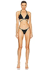 Maygel Coronel Brio Bikini Set in Black, view 1, click to view large image.