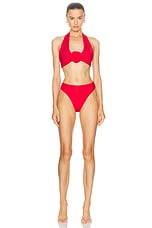 Maygel Coronel Lebrija Bikini Set in Red, view 1, click to view large image.