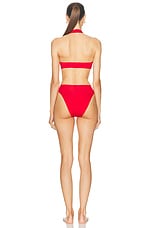 Maygel Coronel Lebrija Bikini Set in Red, view 3, click to view large image.