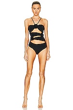 Maygel Coronel Trinitaria One Piece Swimsuit in Black, view 1, click to view large image.