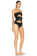 Maygel Coronel Trinitaria One Piece Swimsuit in Black, view 2, click to view large image.