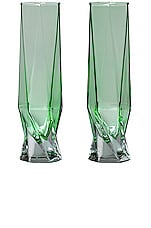MAX ID NY for FWRD Champagne Flute Set in Light Green, view 1, click to view large image.