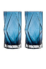 MAX ID NY Ghost Highball Glass Pair in Blue, view 1, click to view large image.