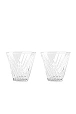 MAX ID NY Vee Tumbler Pair in Clear, view 1, click to view large image.