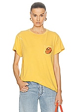Madeworn Rolling Stones Tee in GOLDENROD, view 2, click to view large image.