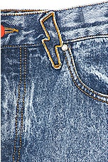 Members of the Rage Baggy Jeans in Blue & Acid Wash, view 3, click to view large image.
