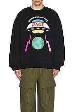 Members of the Rage Big Logo Crewneck in Black, view 3, click to view large image.