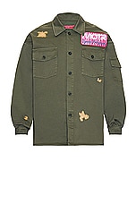 Members of the Rage Army Overshirt in Military Green, view 1, click to view large image.