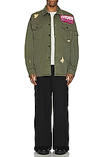 Members of the Rage Army Overshirt in Military Green, view 5, click to view large image.