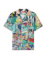 Members of the Rage Hawaiian Short Sleeve Shirt in Party Print, view 1, click to view large image.