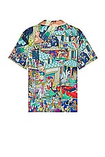 Members of the Rage Hawaiian Short Sleeve Shirt in Party Print, view 2, click to view large image.