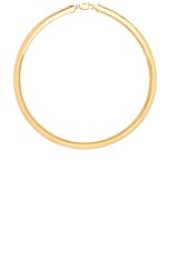 MEGA Omega 8 Necklace in 14k Yellow Gold Plated, view 1, click to view large image.