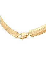 MEGA Omega 8 Necklace in 14k Yellow Gold Plated, view 2, click to view large image.