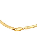 MEGA Omega 4 Necklace in 14k Yellow Gold Plated, view 2, click to view large image.