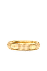 MEGA Round Cobra Bracelet in 14k Yellow Gold Plated, view 1, click to view large image.