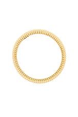 MEGA Round Cobra Bracelet in 14k Yellow Gold Plated, view 3, click to view large image.