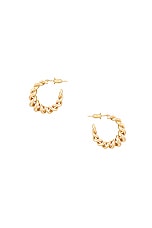MEGA Twister Hoop Earrings in 14k Yellow Gold Plated, view 2, click to view large image.