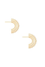 MEGA Small Step Earring in 14k Yellow Gold Plated, view 2, click to view large image.