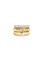 MEGA The Twisted Stack in 14k Gold Plated, view 1, click to view large image.