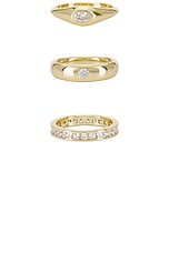 MEGA The Stormy Stack in 14k Gold Plated, view 2, click to view large image.