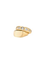 MEGA The Signet Pinky Stack in 14k Gold Plated, view 1, click to view large image.