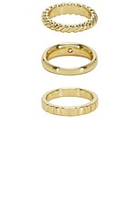 MEGA Ring Stack in 14k Gold Plated, view 3, click to view large image.