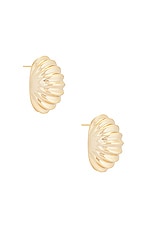 MEGA Snail Earring in 14k Yellow Gold Plated, view 1, click to view large image.