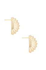 MEGA Snail Earring in 14k Yellow Gold Plated, view 2, click to view large image.