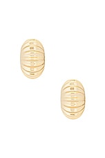 MEGA Snail Earring in 14k Yellow Gold Plated, view 3, click to view large image.