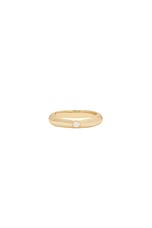 MEGA Zirconia Stacking Donut Ring in 14k Yellow Gold Plated, view 2, click to view large image.