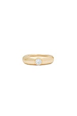 MEGA Zirconia Stacking Donut Ring in 14k Yellow Gold Plated, view 4, click to view large image.