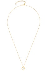 MEGA Zirconia Pendant Necklace in 14k Yellow Gold Plated, view 1, click to view large image.