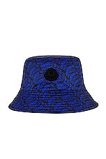 Moncler Genius x Adidas Bucket Hat in Blue, view 1, click to view large image.
