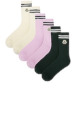 Moncler Genius x Fragment Socks in Multi, view 2, click to view large image.