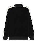 Moncler Genius x Palm Angels Zip Up Sweater in Black, view 2, click to view large image.