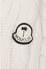 Moncler Genius x Palm Angels V Neck Sweater in Cream, view 3, click to view large image.