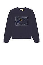 MONCLER 長袖ワンピース 6Y ネイビー×グレー Moncler Genius X Gilga Farm By Donald Glover Sweatshirt in Navy | FWRD