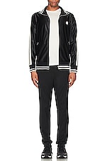 Moncler Genius 8 Moncler Palm Angels Zip Up Cardigan in Black, view 5, click to view large image.
