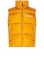 Moncler Genius 8 Moncler Palm Angels Rodman Vest in Yellow, view 1, click to view large image.