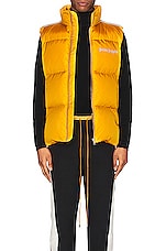 Moncler Genius 8 Moncler Palm Angels Rodman Vest in Yellow, view 4, click to view large image.