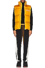 Moncler Genius 8 Moncler Palm Angels Rodman Vest in Yellow, view 5, click to view large image.