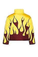 Moncler Genius 8 Moncler Palm Angels Clancy Jacket in Red Yellow Flame, view 2, click to view large image.