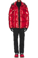 Moncler Genius x Fragment Athnemium Jacket in Red, view 6, click to view large image.