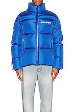 Moncler Genius 8 Moncler Palm Angels Rodman Jacket in Blue, view 5, click to view large image.