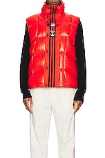 Moncler Genius x Adidas Bozon Vest in Red, view 5, click to view large image.