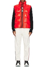 Moncler Genius x Adidas Bozon Vest in Red, view 6, click to view large image.