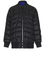 Moncler Genius x Adidas Seelos Bomber Jacket in Blue, view 4, click to view large image.