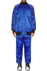 Moncler Genius x Adidas Seelos Bomber Jacket in Blue, view 8, click to view large image.