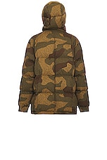 Moncler Genius x Palm Angels Mandelbrot Long Parka in Olive, view 2, click to view large image.