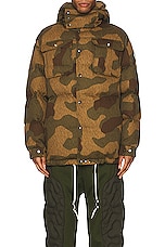 Moncler Genius x Palm Angels Mandelbrot Long Parka in Olive, view 5, click to view large image.